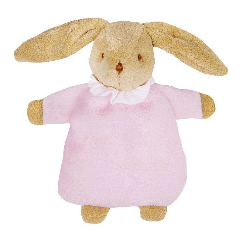 Trousselier doudou lapin hochet rose