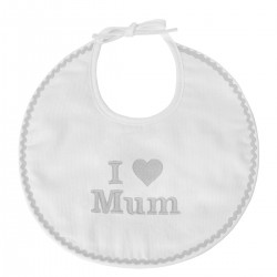 Bavoir naissance I Love Mum