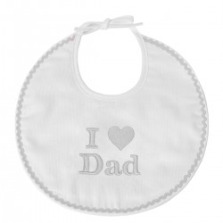 Bavoir naissance brodé I Love Dad