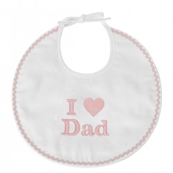 Idée cadeau de naissance : un bavoir naissance I Love Dad