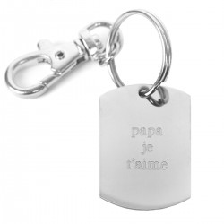 Porte clefs plaque personnalisé. Cadeau original pour la fête des pères.