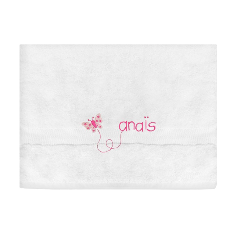 Serviette personnalisée avec papillon