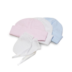 Set de naissance bonnet et moufles