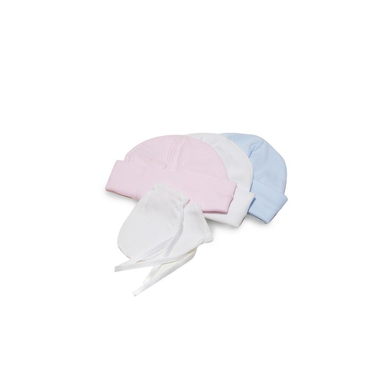 Set de naissance bonnet et moufles