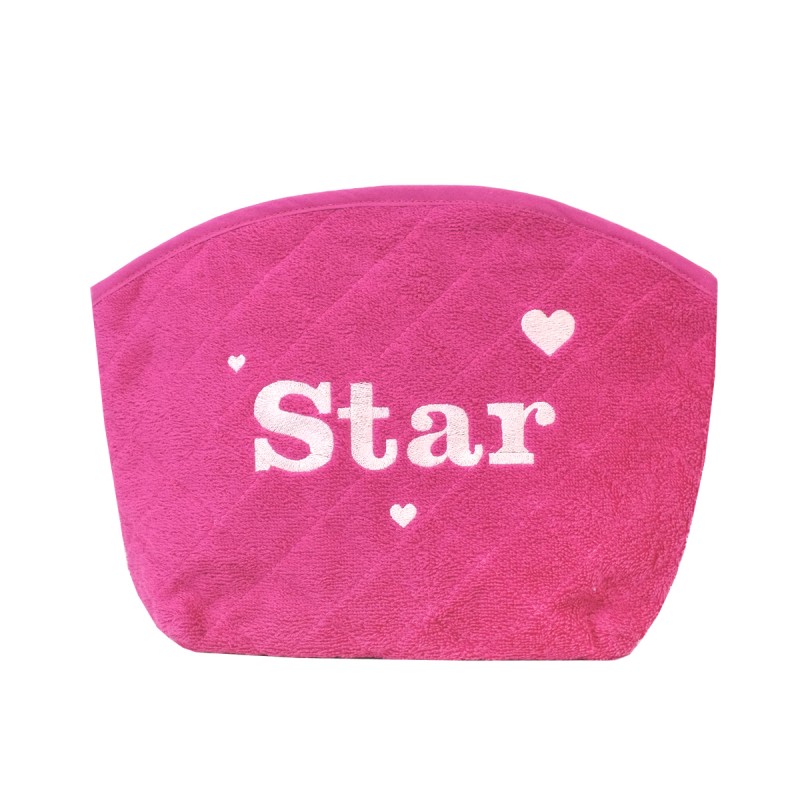 Trousse de toilette fuchsia personnalisée Trousse de toilette fuchsia personnalisée