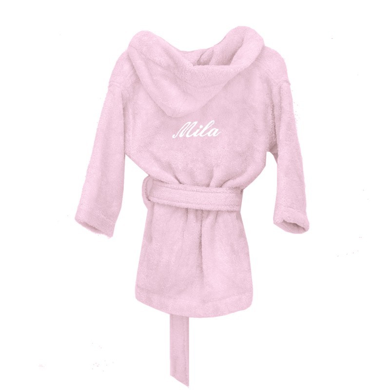 Peignoir en éponge rose personnalisé Peignoir en éponge rose personnalisé