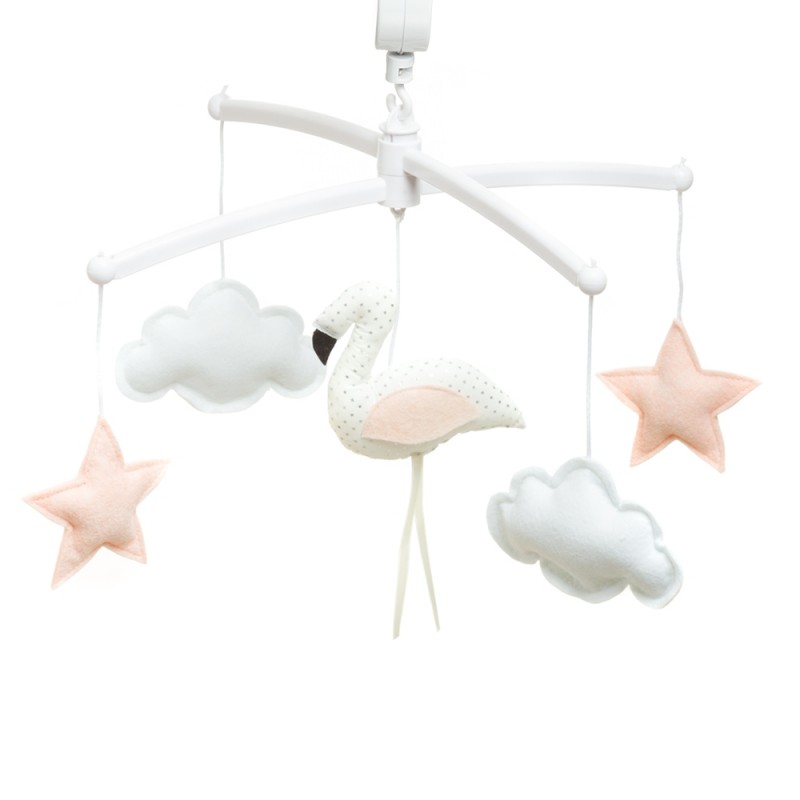 Pouce et Lina Mobile Musical Flamand Rose Pouce et Lina Mobile Musical Flamand Rose