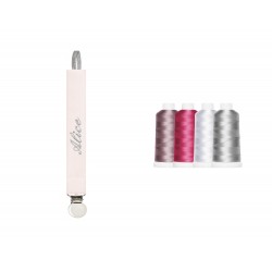 Attache tétine en tissu rose pastel personnalisée