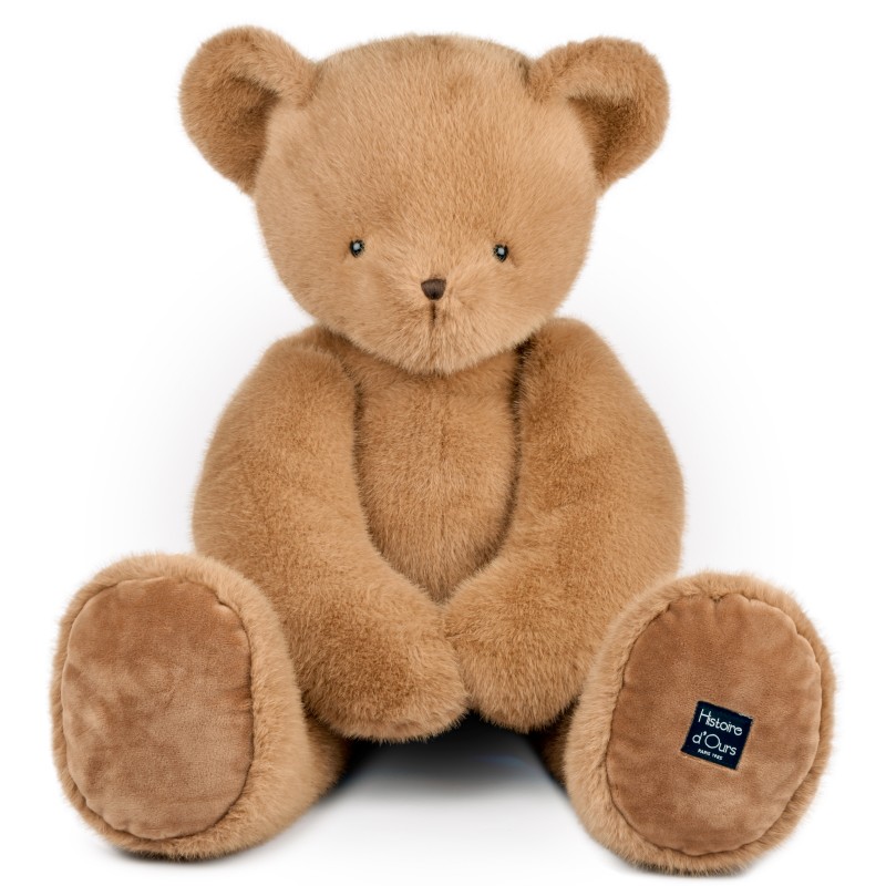 Histoire d'Ours peluche ours Clémentin Marron Miel 80 cm