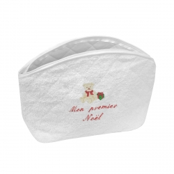Pour les fêtes de Noël, offrez lui sa trousse de toilette brodée