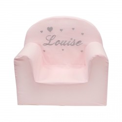 Fauteuil club rose personnalisé