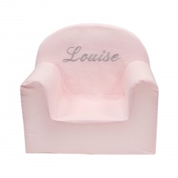 Fauteuil club rose bébé personnalisé