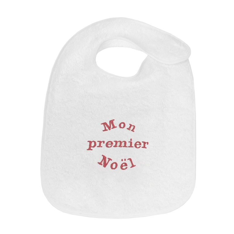 Bavoir bébé brodé Mon Premier Noël Bavoir bébé brodé Mon Premier Noël