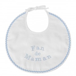 Bavoir de naissance brodé Fan de Maman.